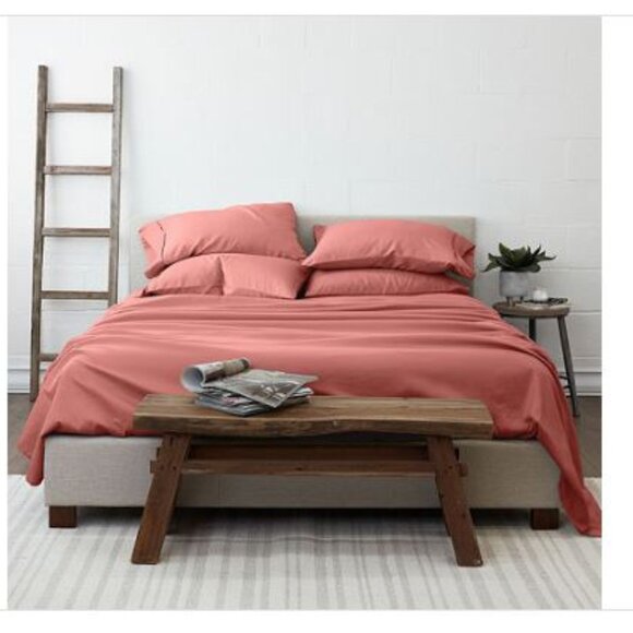 The Home Collection 6-Piece Solid Clay Full Bed Sheet Set - Picture 1 of 2